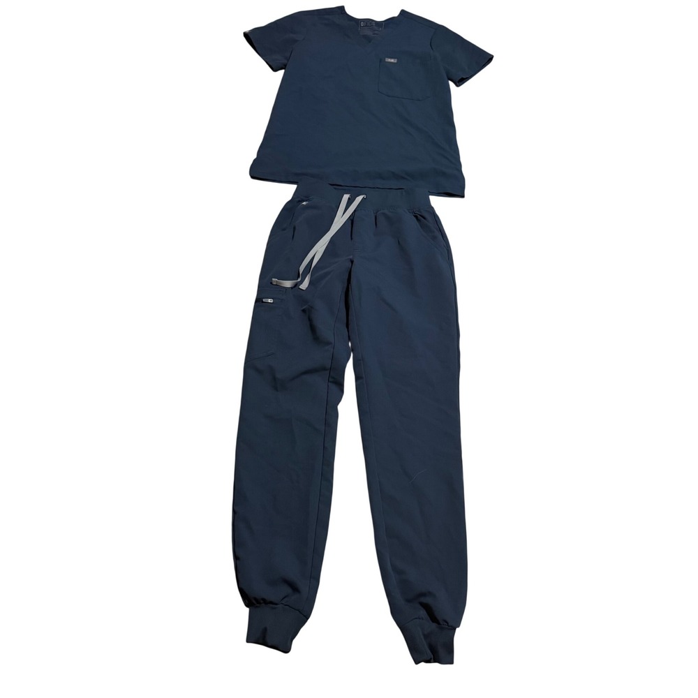 Figs Dark Harbor Lmtd Ed Scrub Set Catarina top XS Jogger Pants XXS Tall